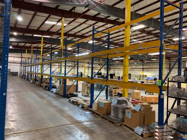 Lot of (11) Sections of 14'T x 12'W x 42"D Pallet Racking