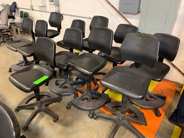 Lot of (11) Rolling Shop Chairs