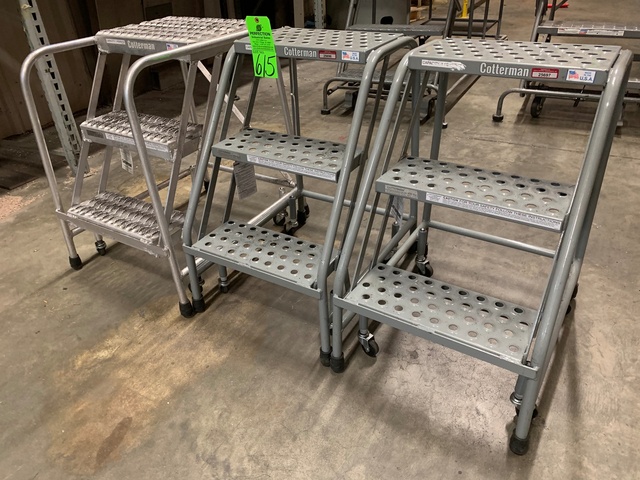 Lot of (3) Cotterman 3-Step Safety Ladders