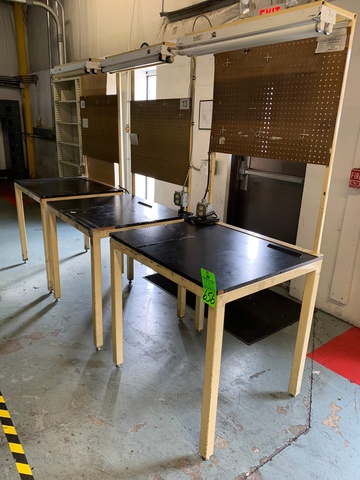 Lot of (3) Lighted Work Bench, 30" x 36"