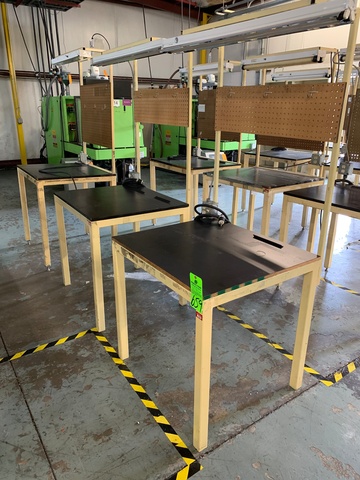 Lot of (3) Lighted Work Bench, 30" x 36"