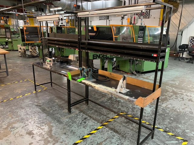 Lot of (2) Lighted Work Benches, 20" x 60"