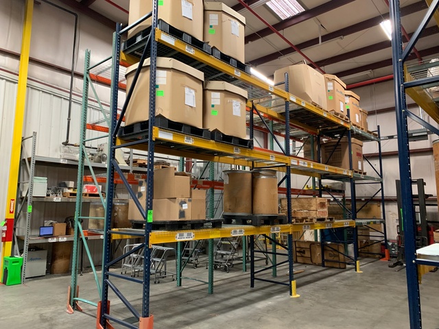 Lot of (3) Sections of Pallet Racking, 16'T x 12'W x 42"D Sections