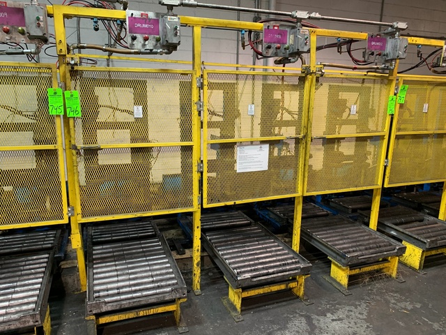 Lot of (3) MORSE 456-E460 Drum Rollers, 500 LB Capacity, 5-20 RPM, Horizontal/Vertical Tilt, Prox Controls