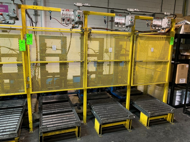 Lot of (3) MORSE 456-E460 Drum Rollers, 500 LB Capacity, 5-20 RPM, Horizontal/Vertical Tilt, Prox Controls