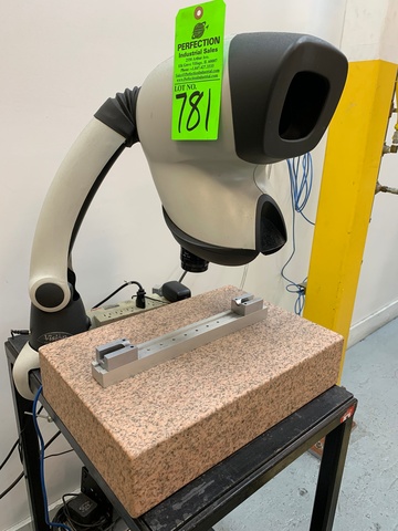 Vision Engineering Mantis Elite Stereo Microscope w/ Starrett 12" x 18" x 4" Pink Granite Surface Table