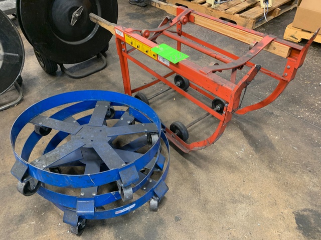 Lot Comprising Modern Equipment Co W12P-KD Barrel Cart w/ Drum Dollies