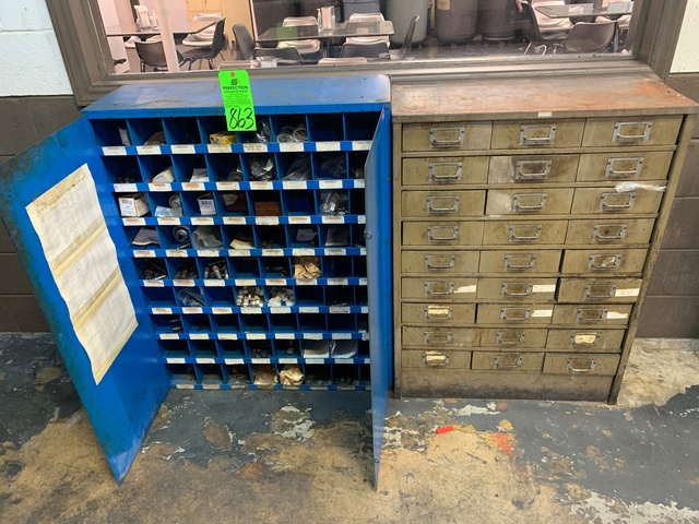 Lot of (2) Fastenal Hardware Organizers w/ Assorted Fasteners