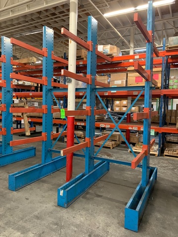 Dual Sided Cantilever Rack, 12'T x 8'W x 3' Arms