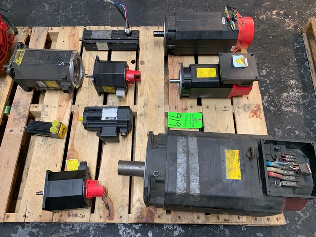 Pallet of (9) Servo Motors from .9-30 kW