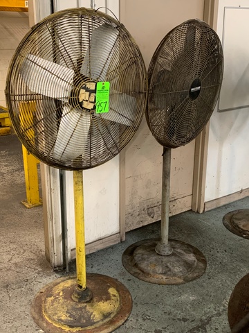 Lot of (2) Maxxess Pedestal Shop Fans