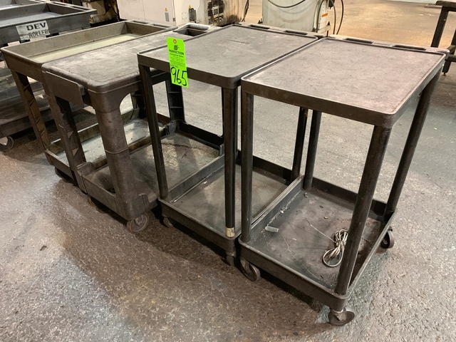 Lot of (4) Rolling Shop Carts