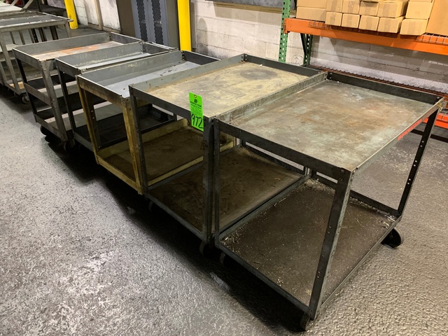 Lot of (5) Rolling Shop Carts