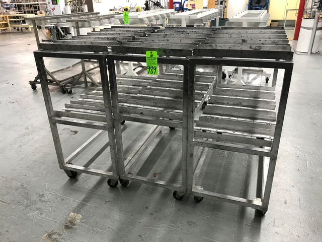 Lot of (3) Rolling Shop Carts