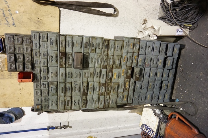 Storage Cabinet including Nuts, Bolts