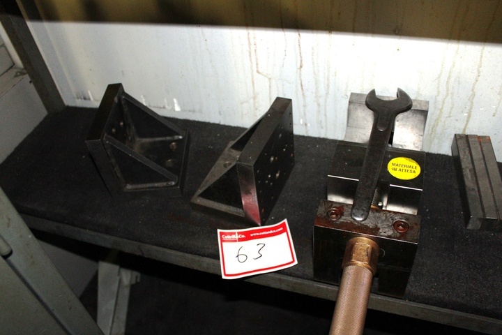 Rack with (2) Magnetic Surface Plates & Angle Plates