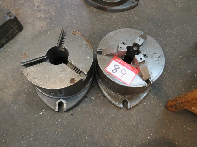(2) 10” 3 Jaw Chuck Fixture