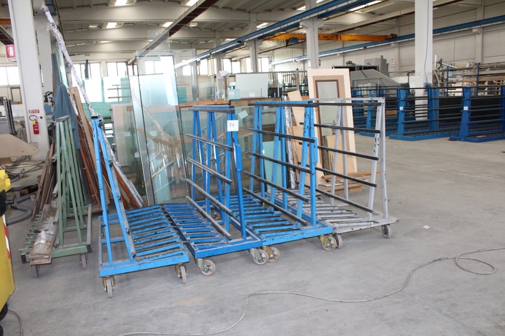 (5) x 1500 x 1800mm Steel Single Sided Portable Glass Transporters