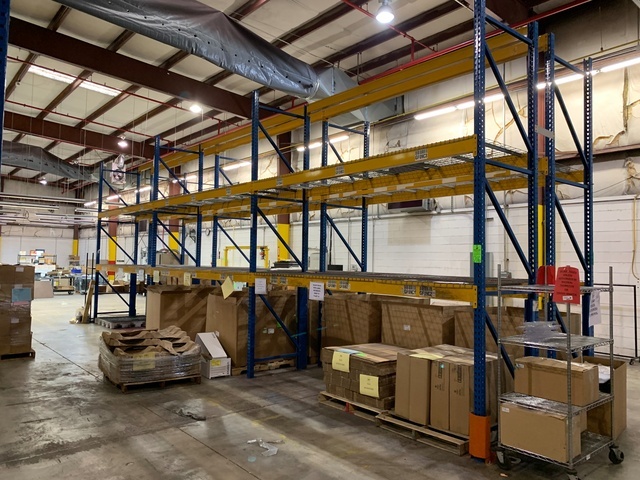 Lot of (3) Sections of 14'T x 12'W x 42"D Pallet Racking