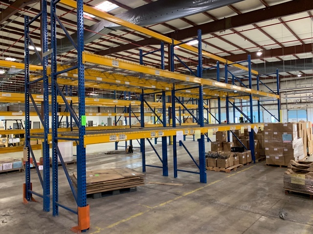 Lot of (3) Sections of 14'T x 12'W x 42"D Pallet Racking