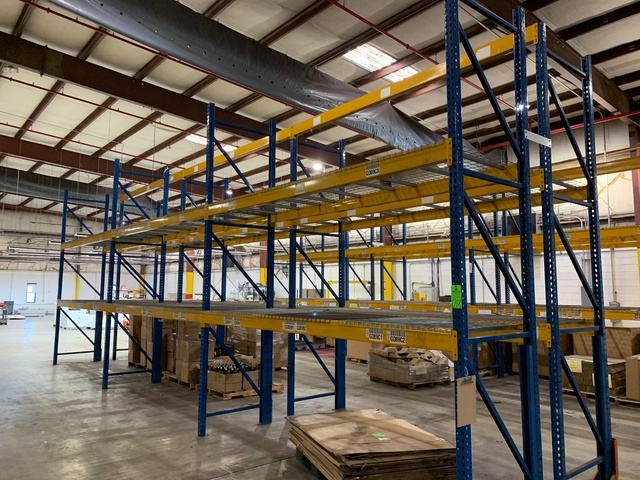 Lot of (3) Sections of 14'T x 12'W x 42"D Pallet Racking