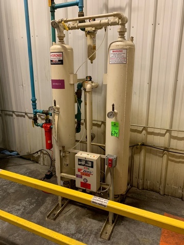 ZEKS 280HPS100F Hydronix Dryer, s/n 10327-1, 2800 SCFM, 100 PSIG