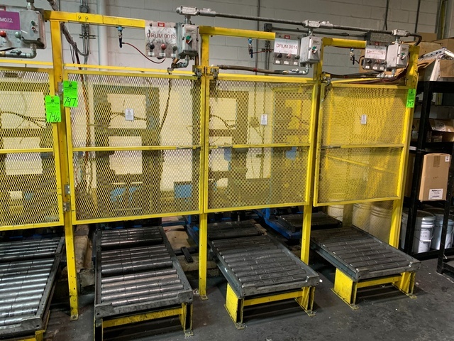 Lot of (3) MORSE 456-E460 Drum Rollers, 500 LB Capacity, 5-20 RPM, Horizontal/Vertical Tilt, Prox Controls