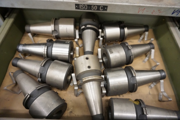 Cabinet with Qty of ISO 50 Tooling