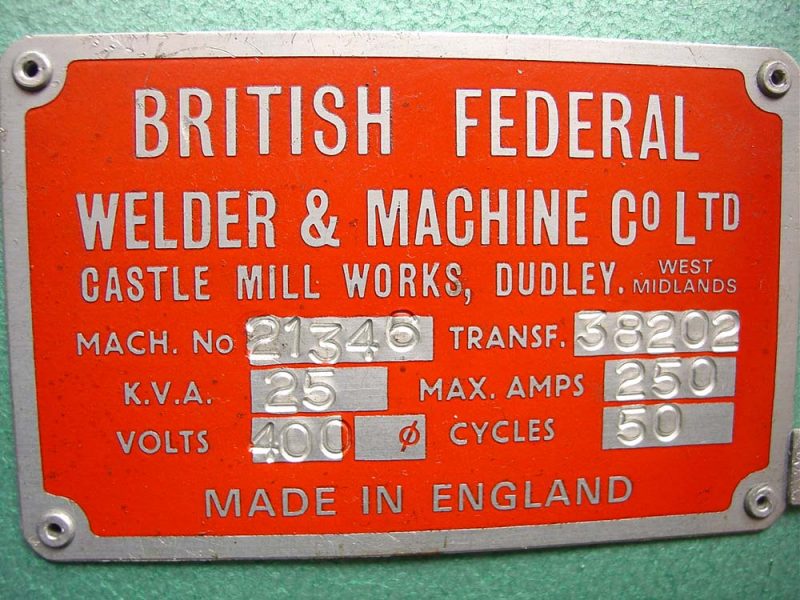 British Federal Spot Welder