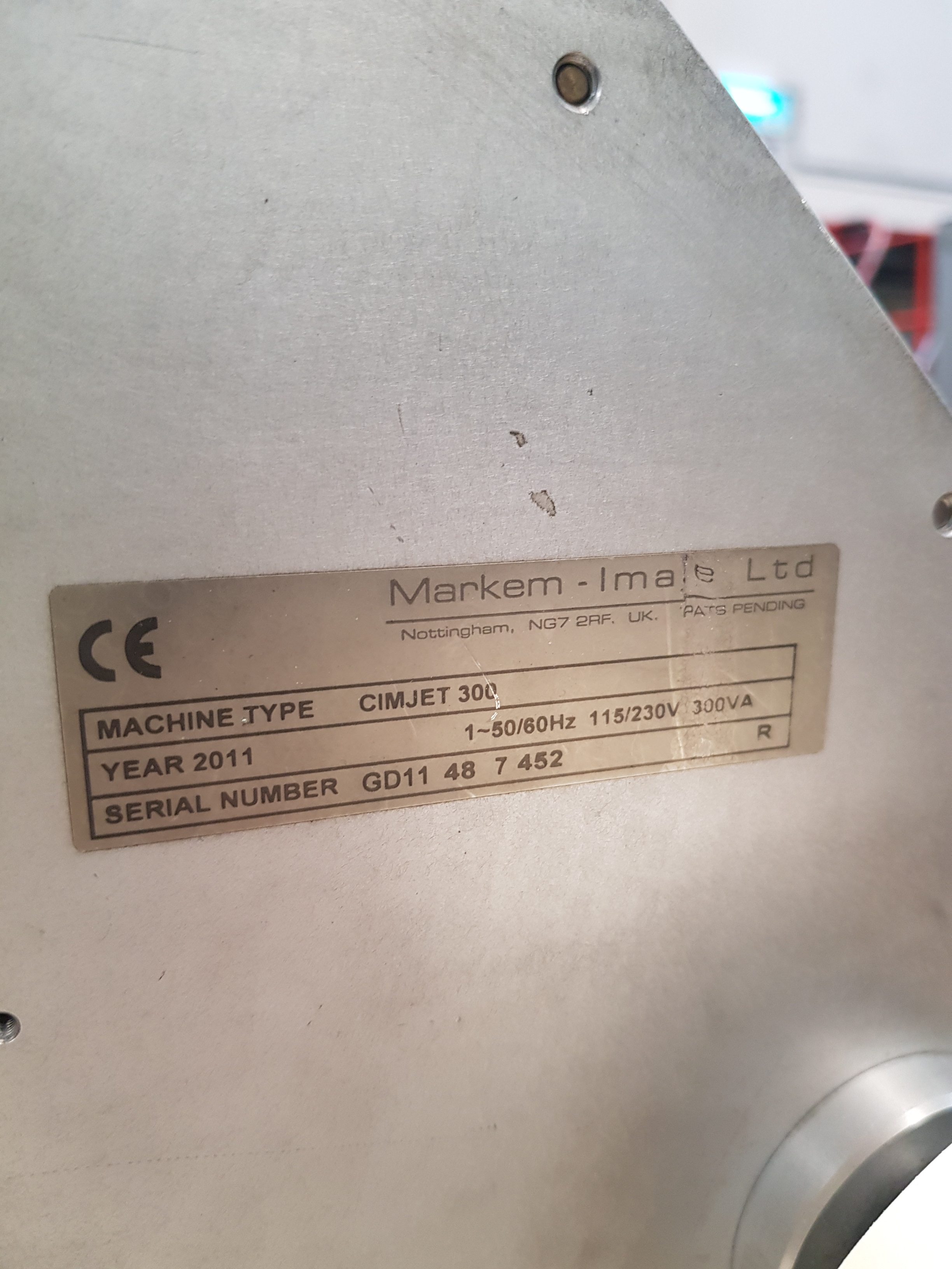 Markem Cimjet Series 300 Markem Labeller