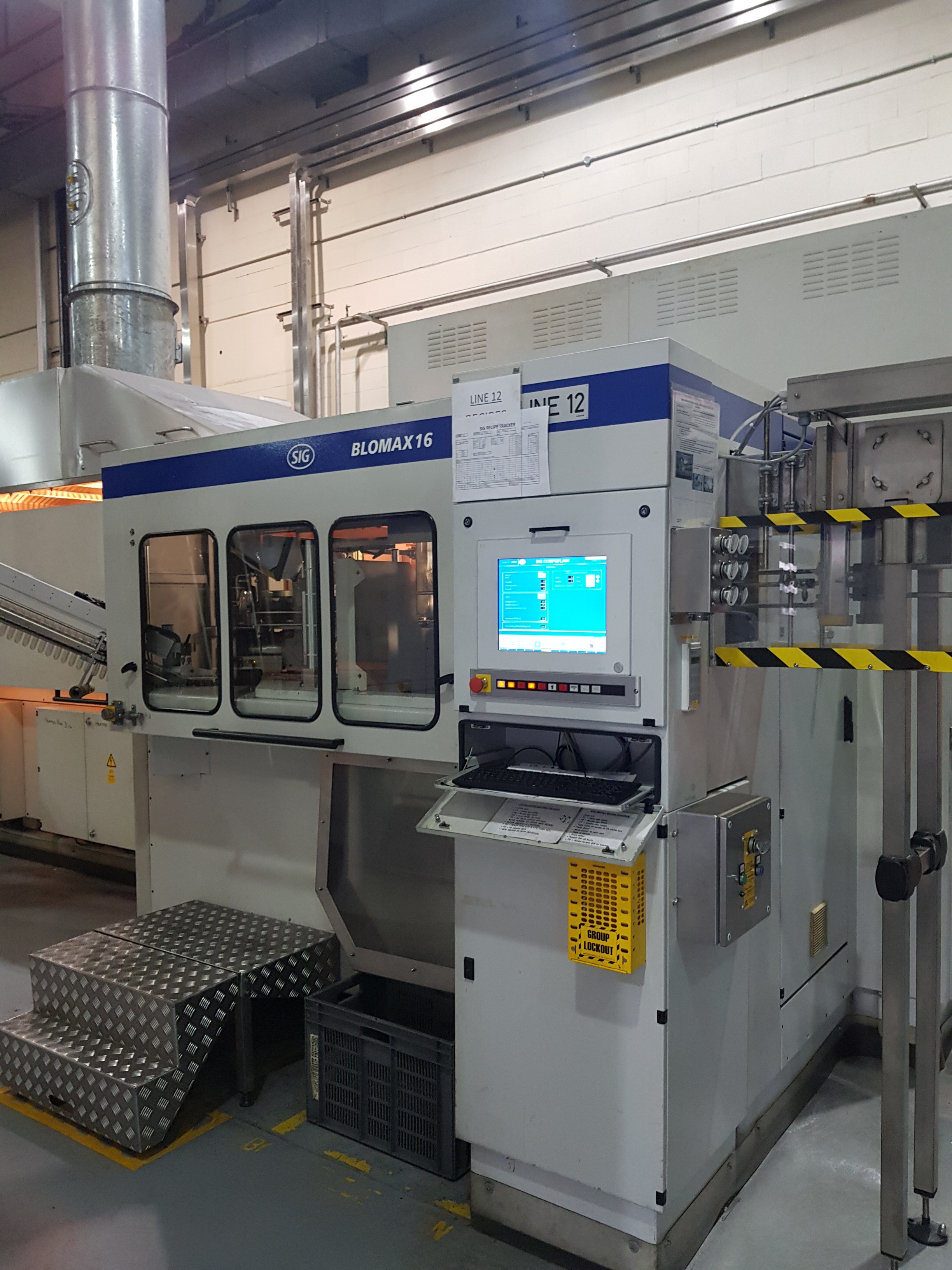 PET bottle blow moulding, filling and packing line (Line 12) Comprising lots 110 to 125