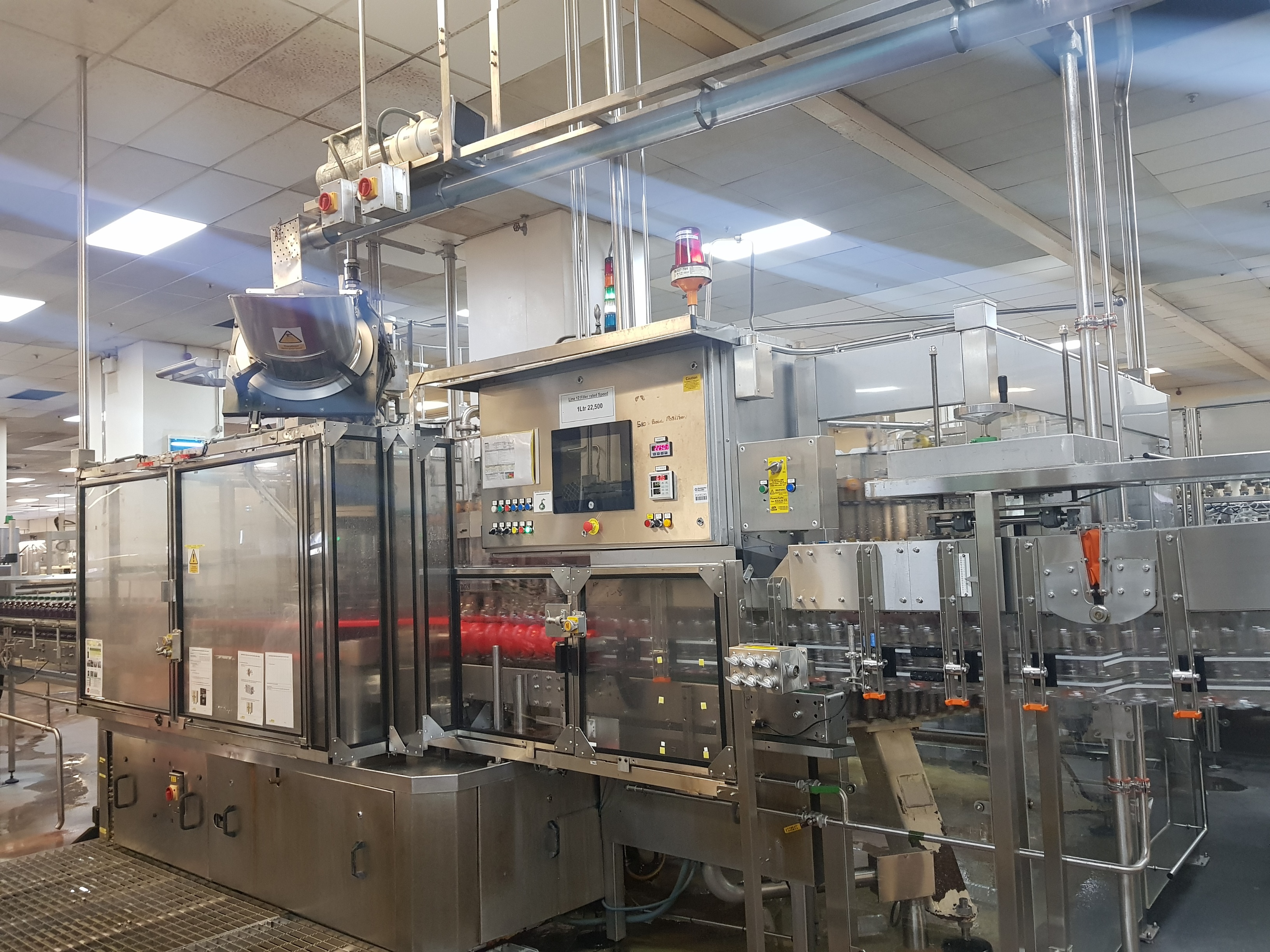 PET bottle blow moulding, filling and packing line (Line 12) Comprising lots 110 to 125