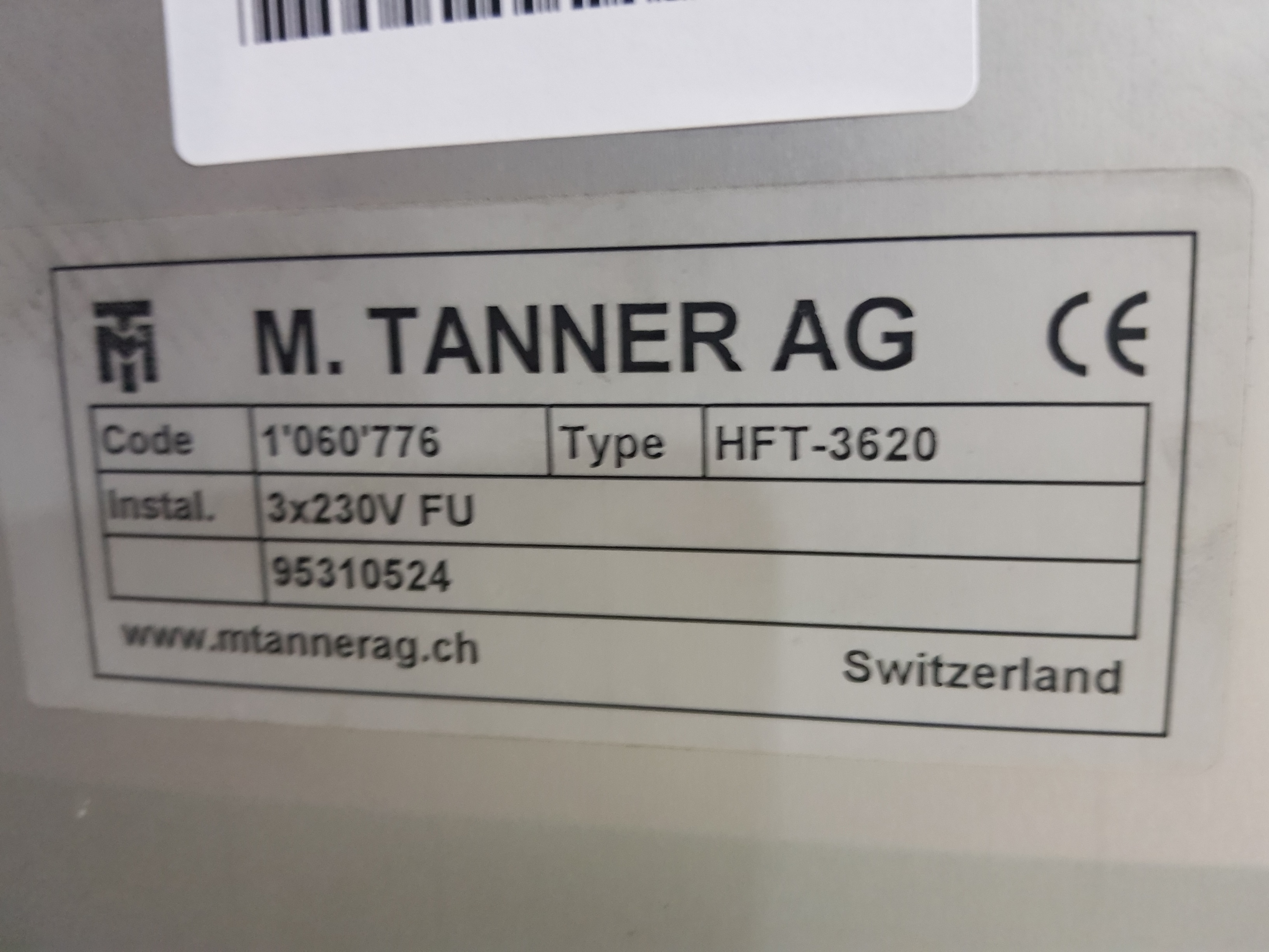 M.Tanner HFT-3620 Elevator