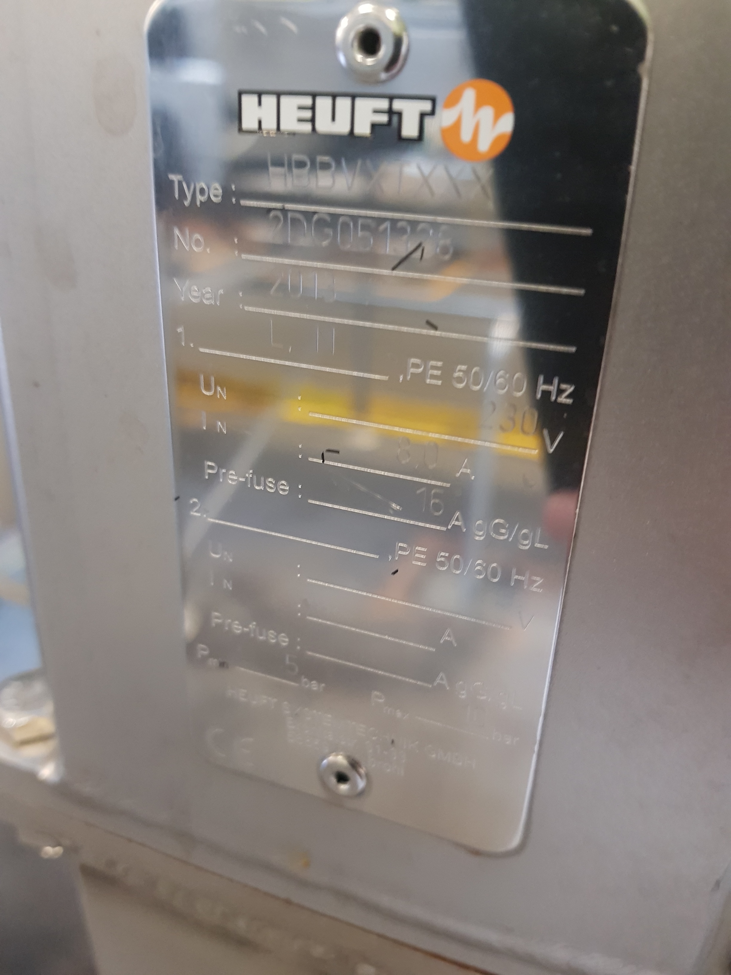 Heuft HBBVXTXX Spectrum TX Bottle Inspection System