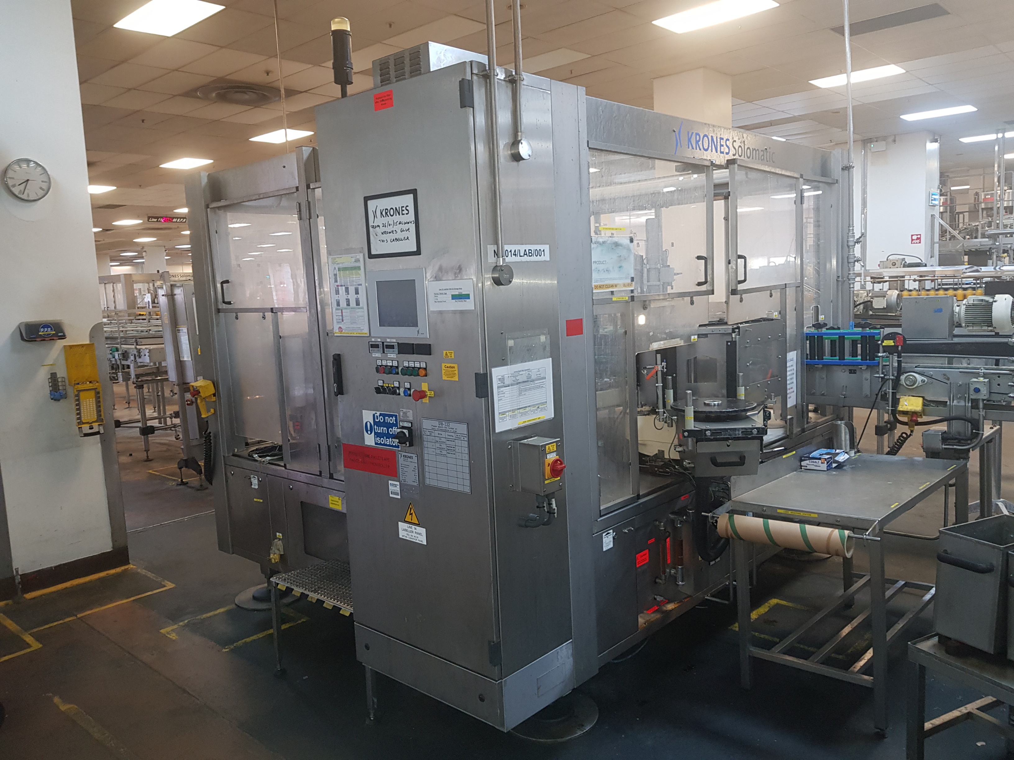 PET bottle blow moulding, filling and packing line (Line 14), Comprising lots 127 to 141