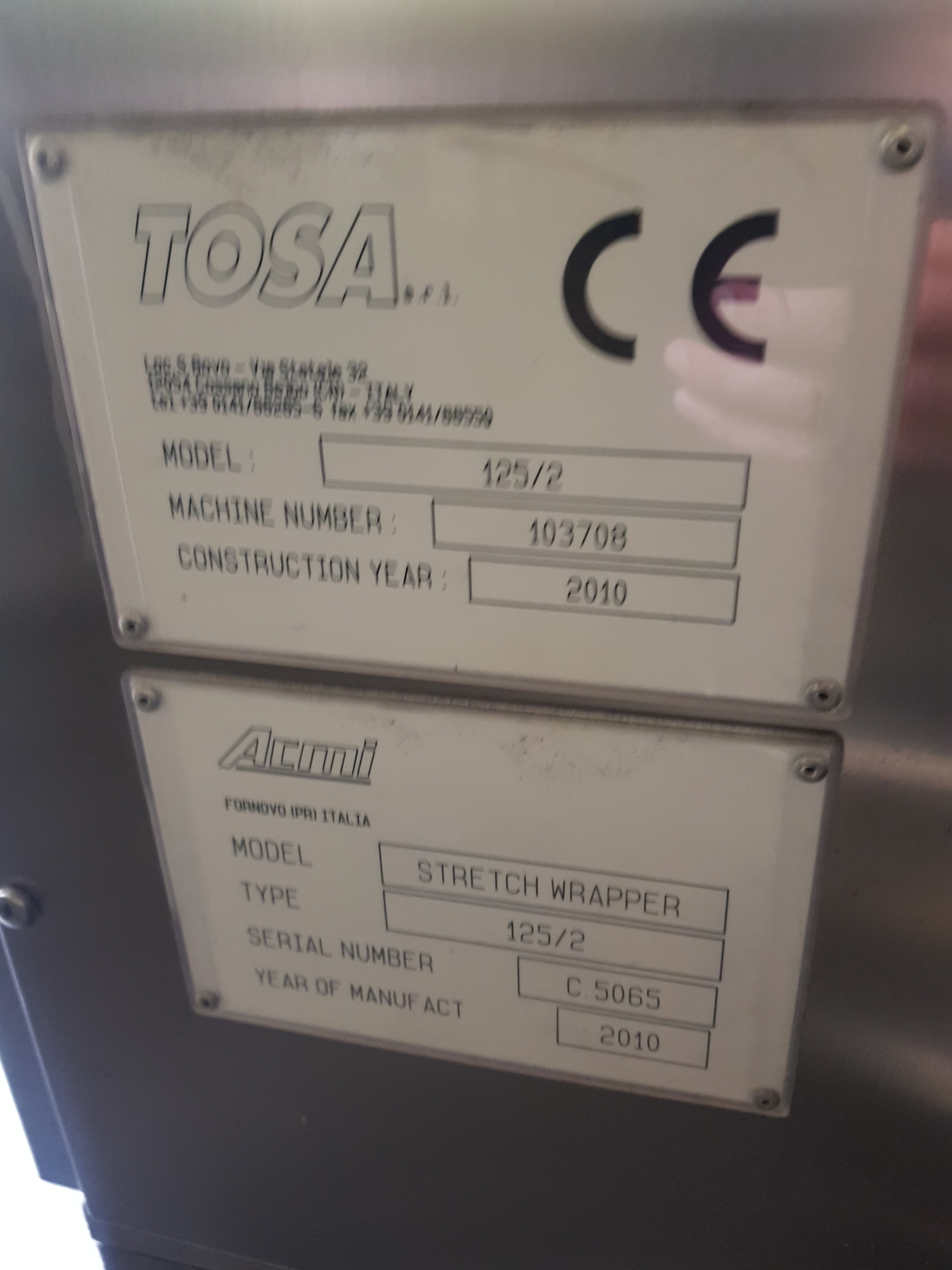 ACMI Palletising / Wrapper System