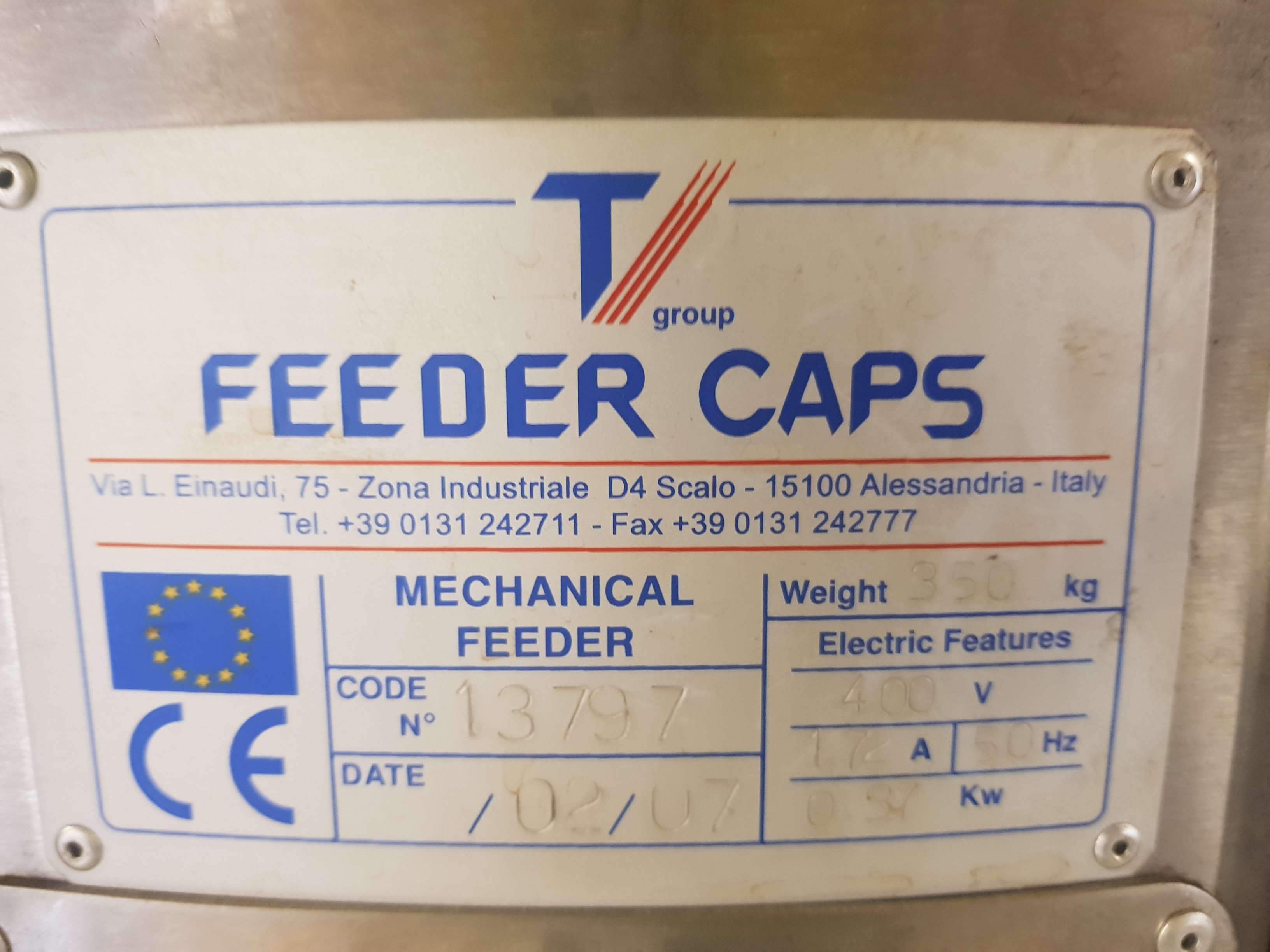 Mechanical Bowl Feeder Caps