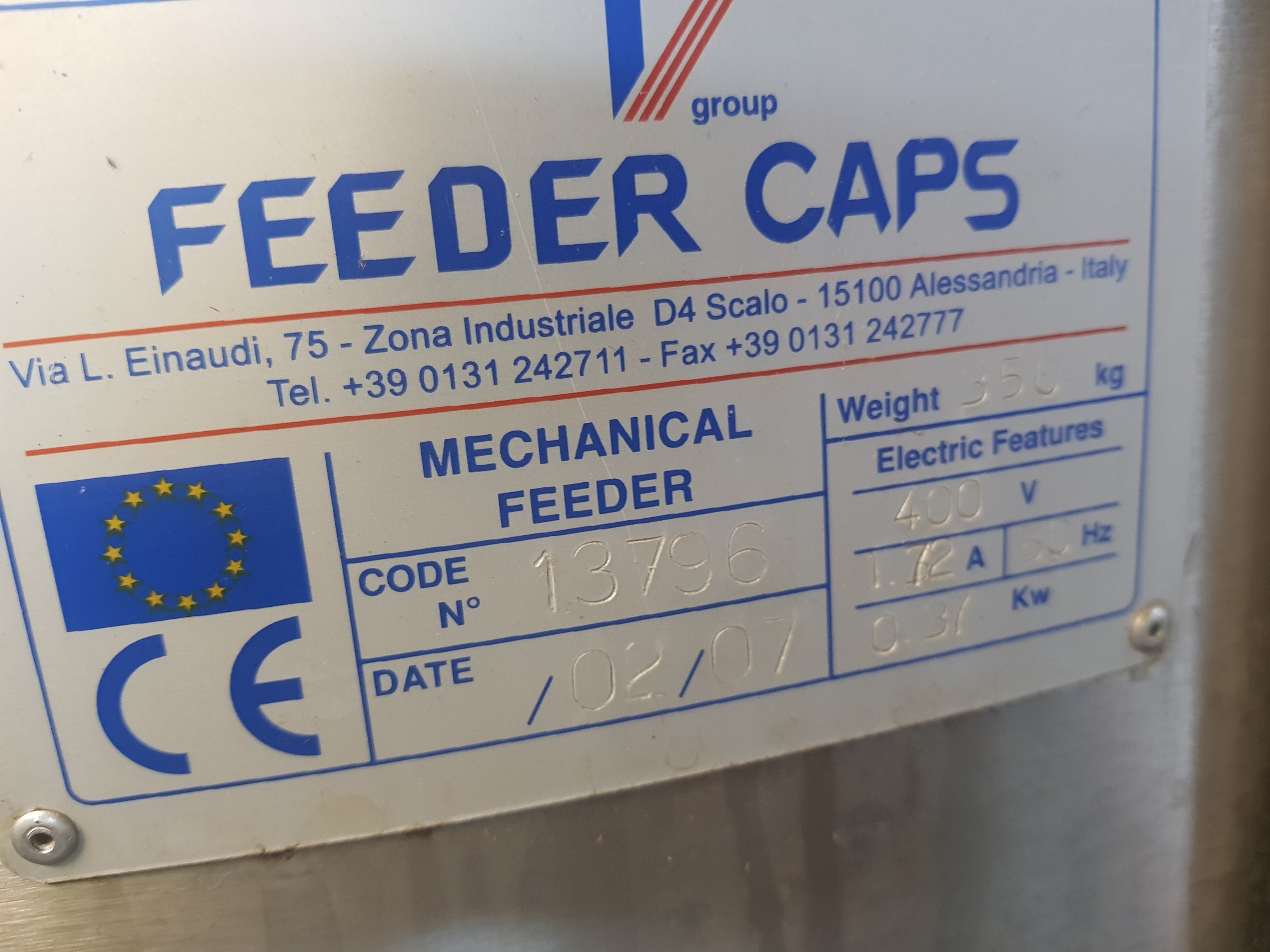 Mechanical Bowl Feeder Cap