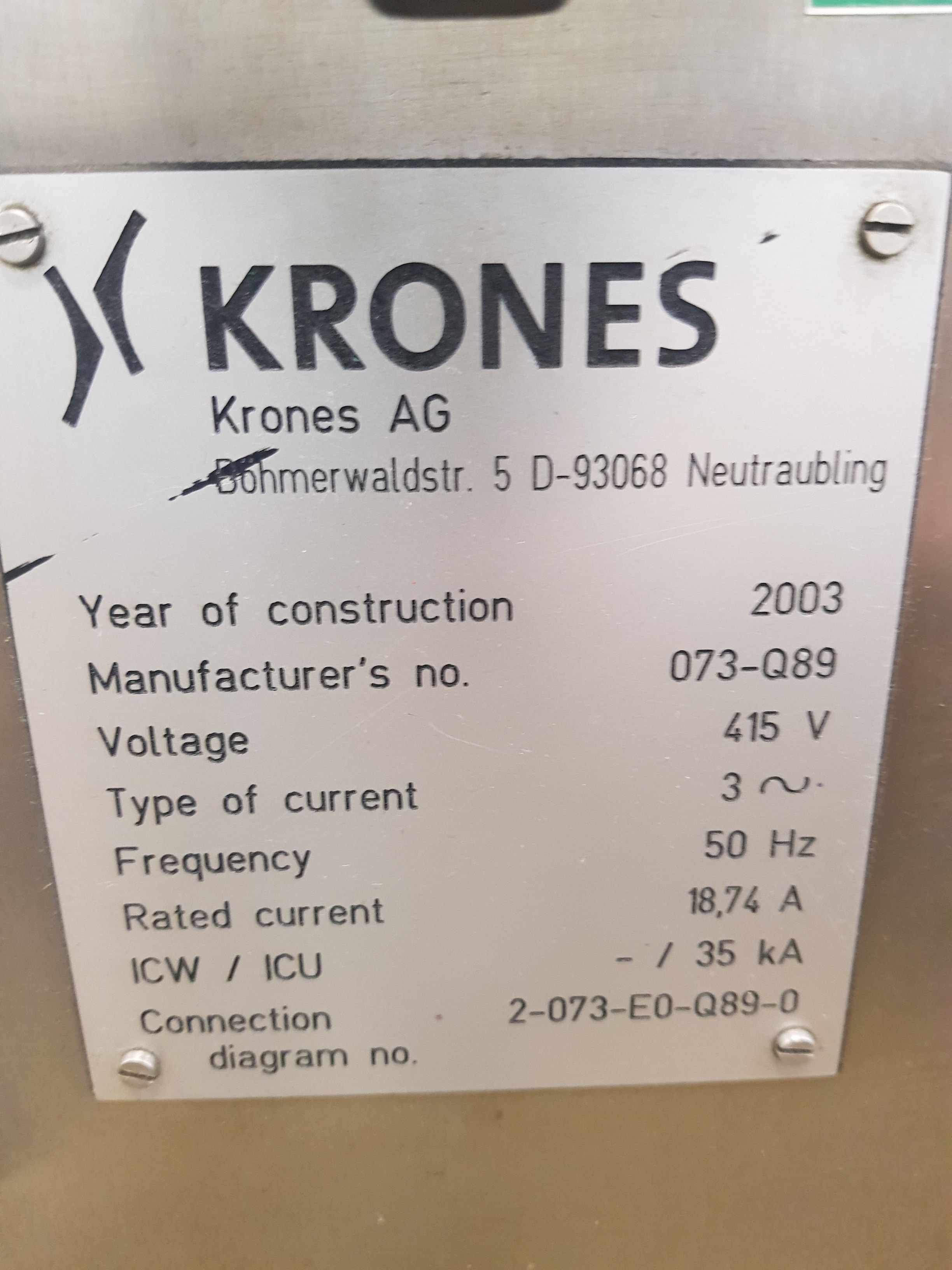 Krones Canmatic 720-21 Twin Station Labeller
