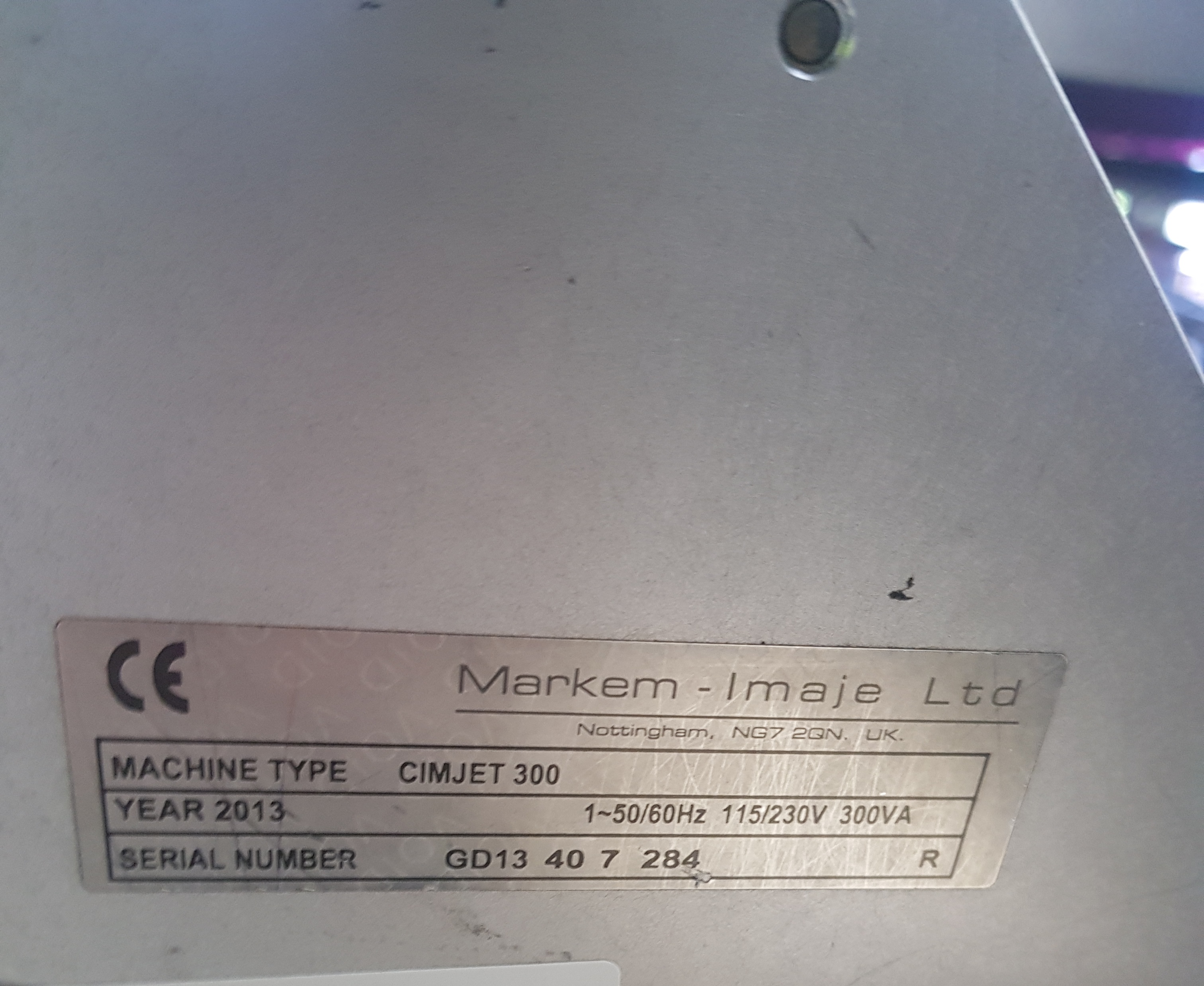 Markem CimJet Series 300 Labeller
