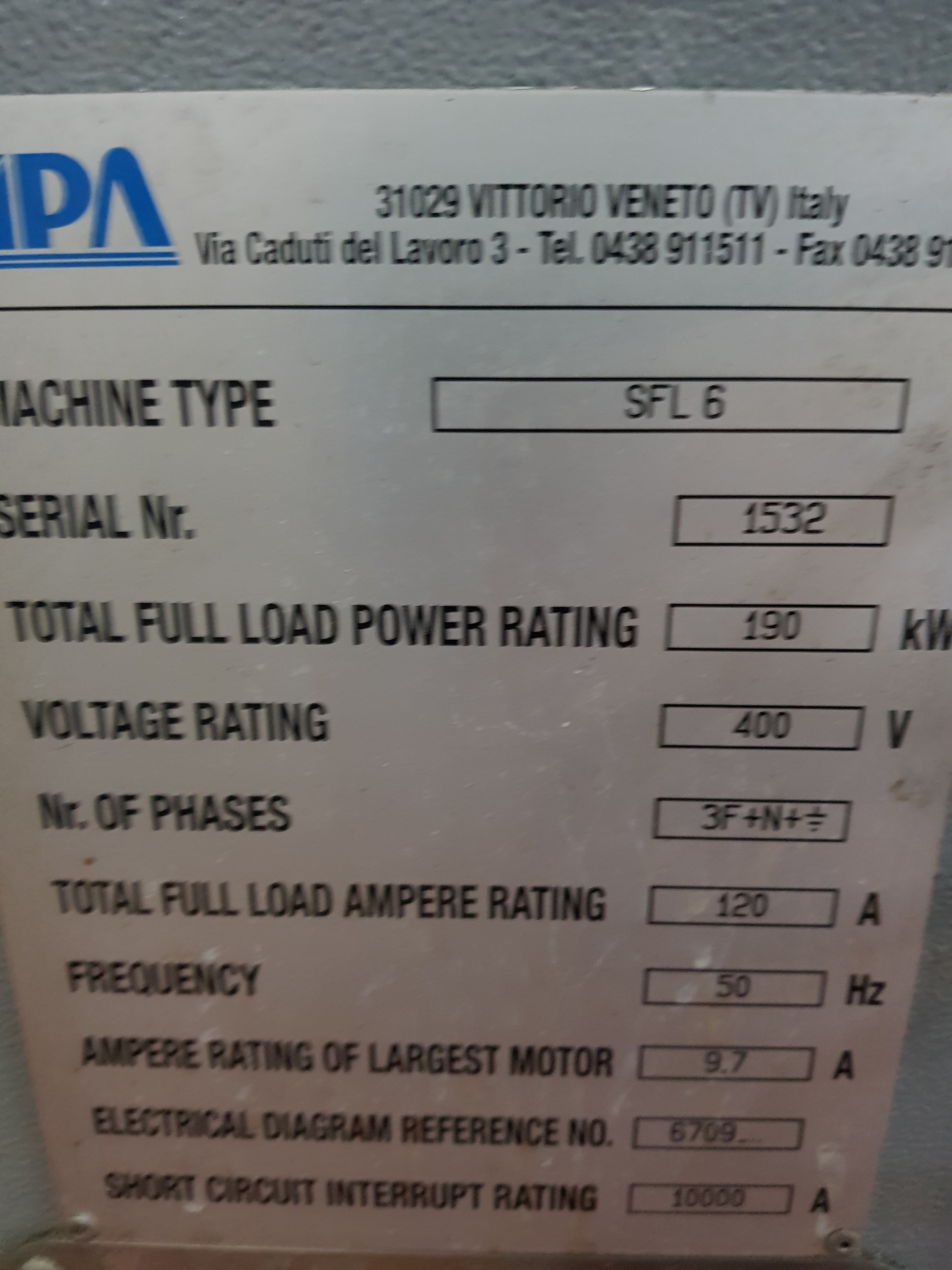 SIPA SFL6 Linear Stretch Blow Moulder