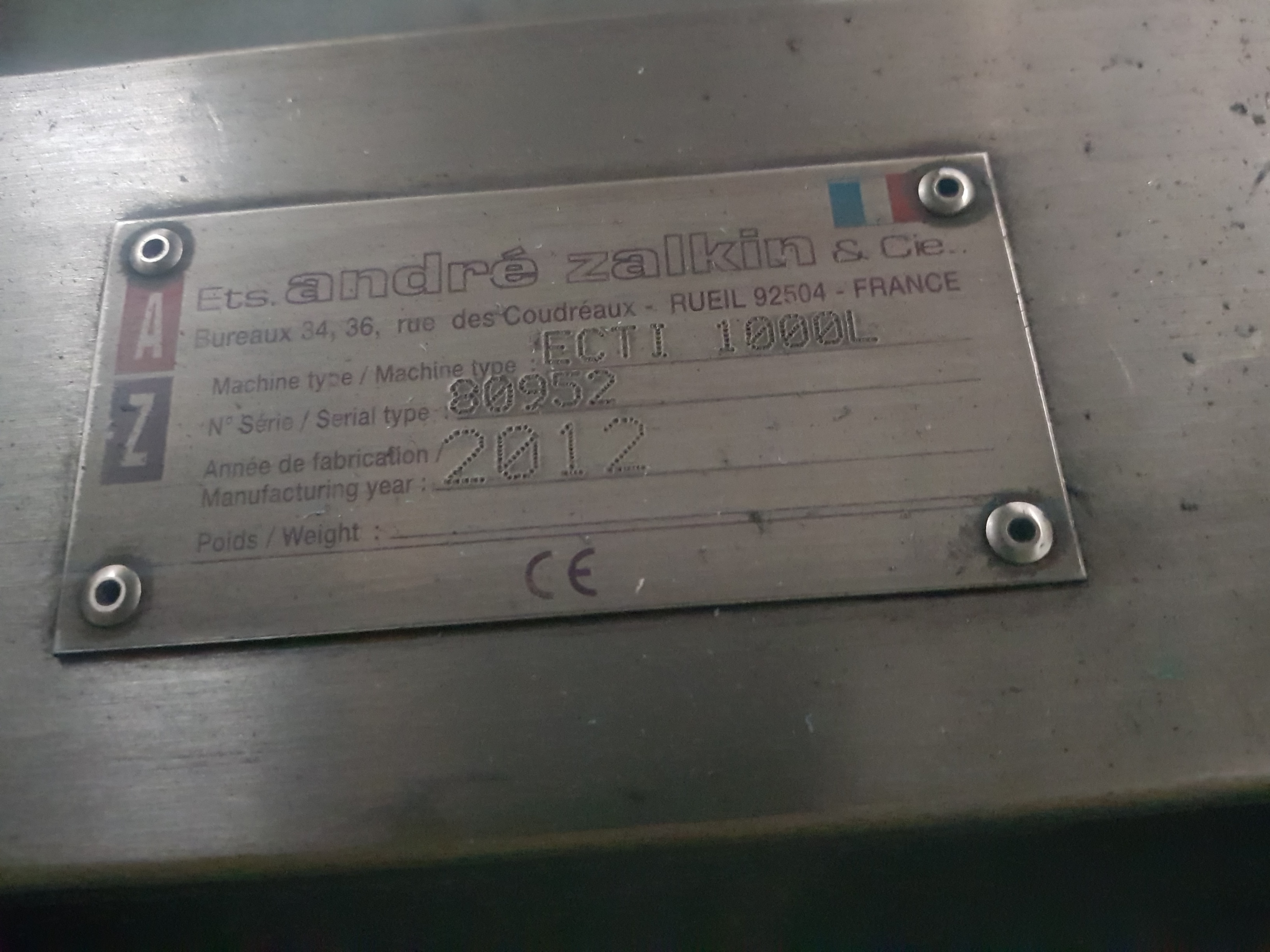 Zalkin ECT-1-1000L Elevator