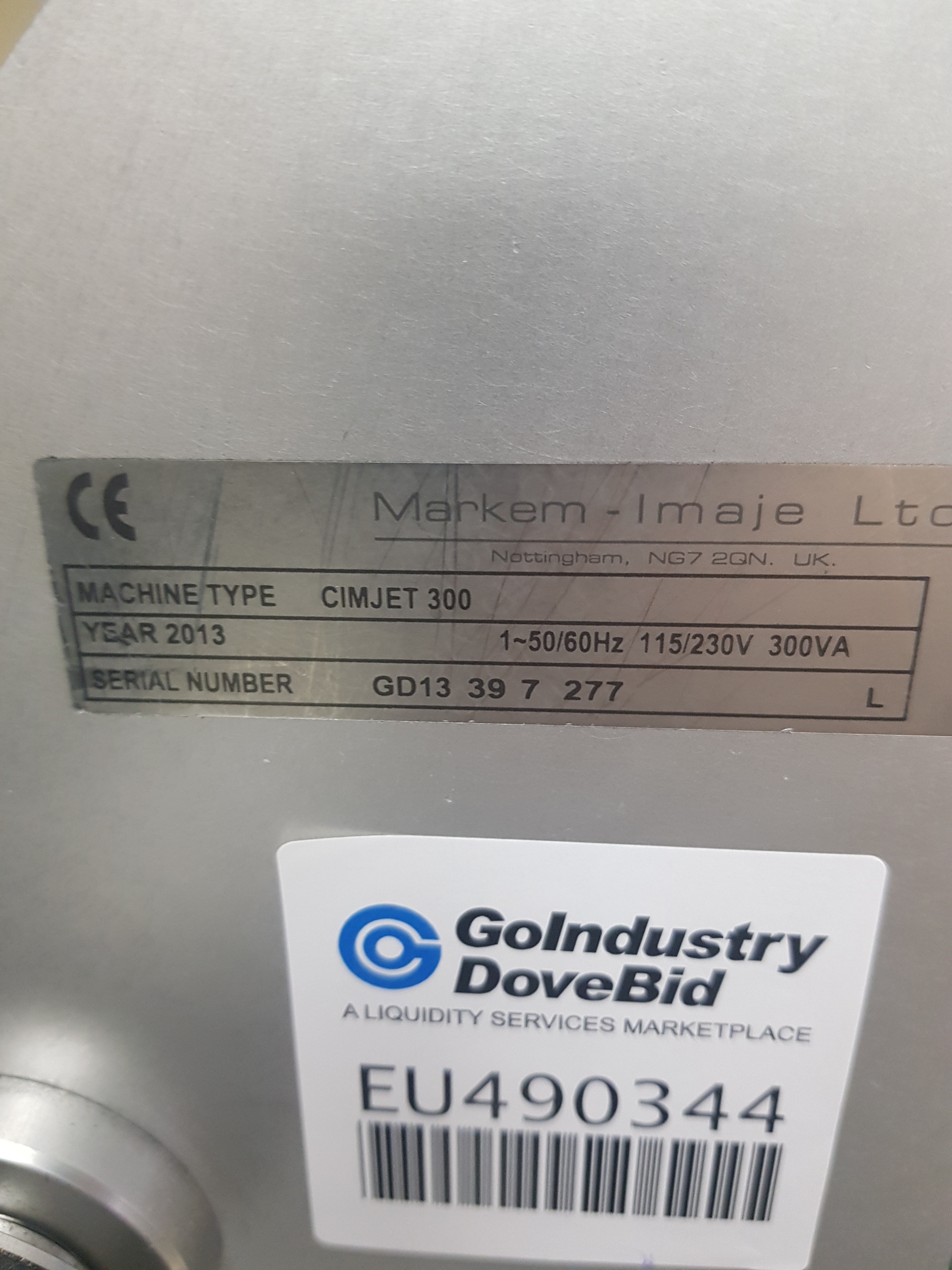 Markem Cimjet Series 300 Labeller