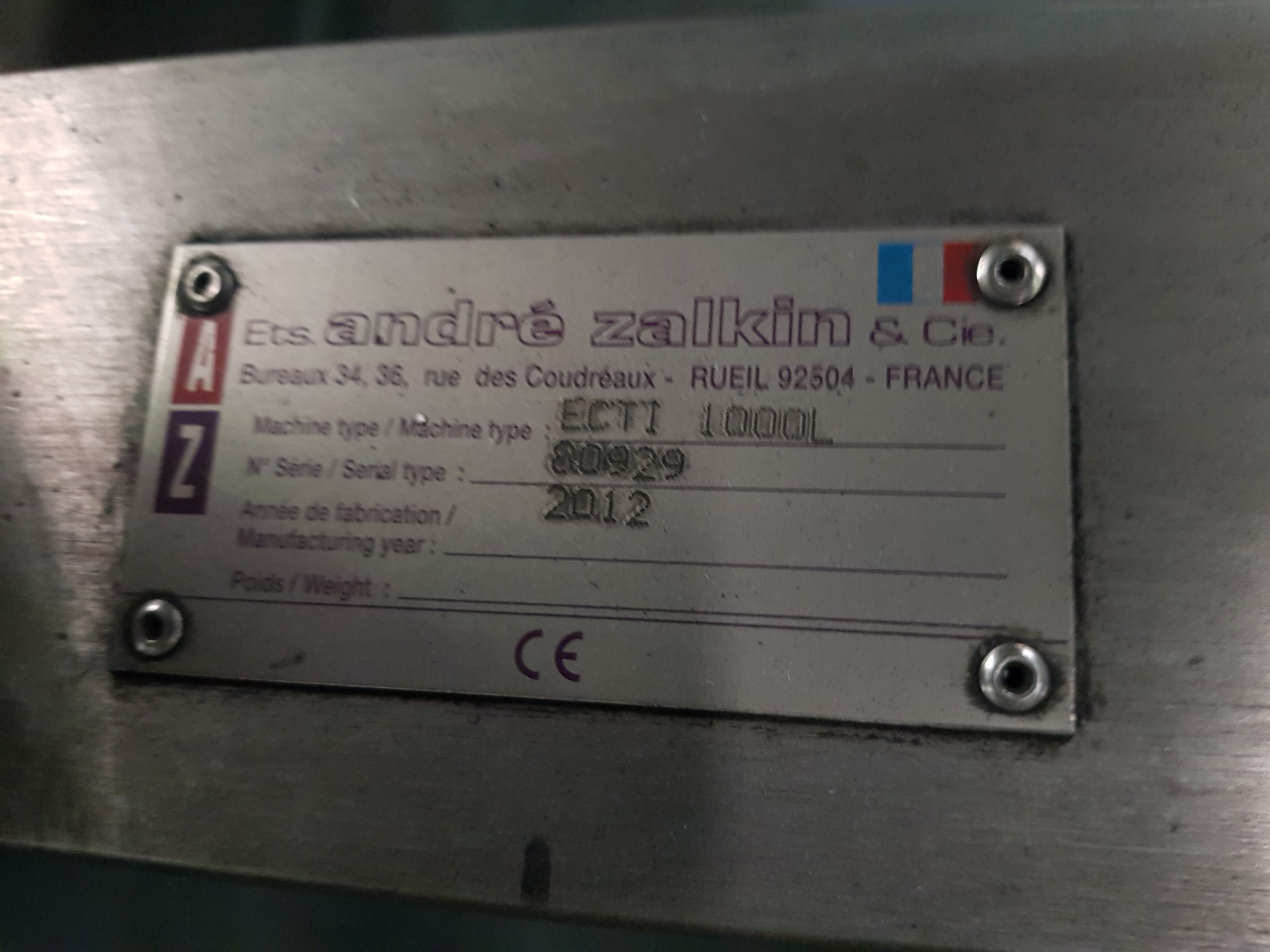 Zalkin ECT-1-1000L Elevator