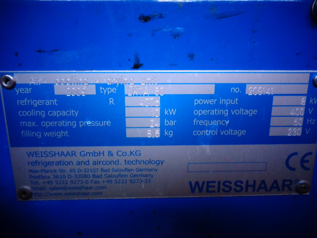 Weisshaar Air cooling and drying unit