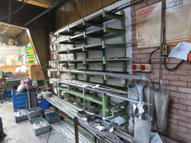 (1) Rack with Qty of Steel & Copper