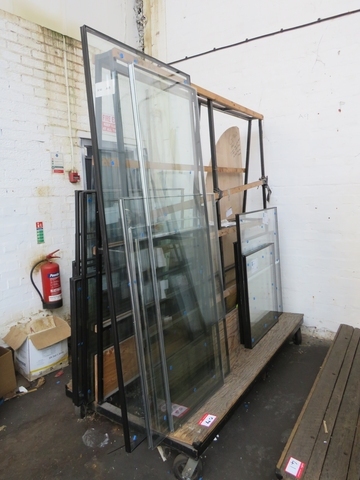A Frame Mobile Glass Rack 2m x 1m x 2.2m High