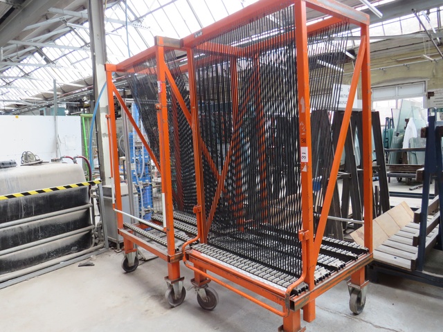 (2) x Orange and Green Hegla  Wire Racks