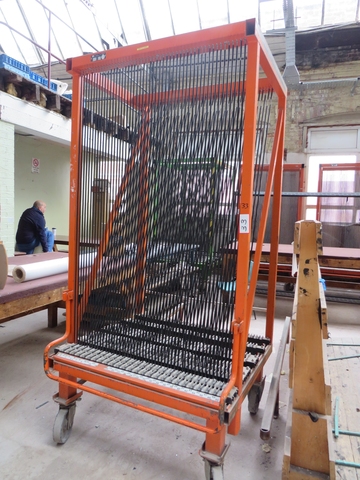 (2) x Orange and Green Hegla  Wire Racks