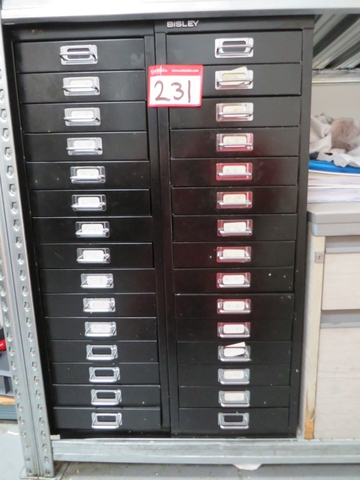 (2) 15-Drawer Cabinets with Qty of Plug Gauges